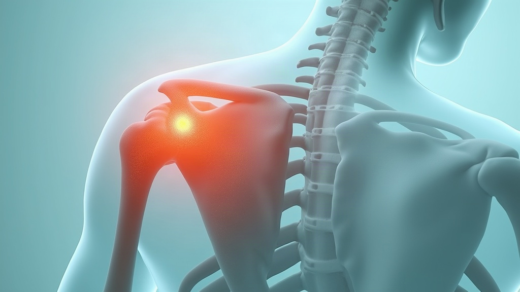 Anatomical illustration of shoulder and hip girdle bursae showing inflammation, the hallmark of polymyalgia rheumatica
