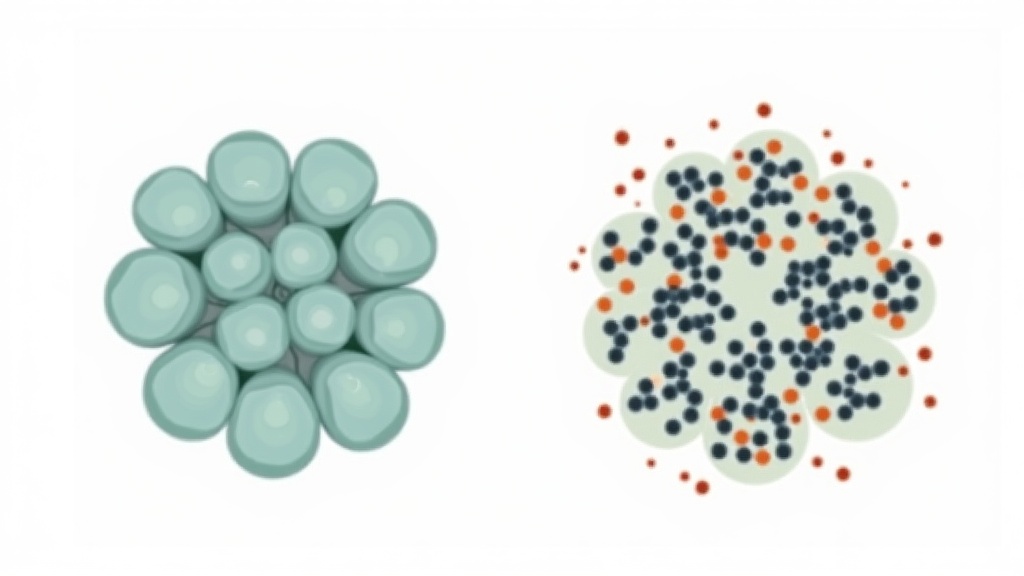 Illustration of salivary gland showing lymphocytic infiltration in Sjögren's syndrome